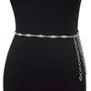 Cinto feminino novo transfronteiriço casual com fivela de metal cravejada de strass corrente decorativa corrente para afinar a cintura com saia em estoque