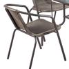 Mesa y silla de exterior de ocio silla de plástico tipo ratán patio negociación silla de respaldo simple balcón exterior silla de comedor de ocio