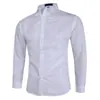 Aliexpress Cross-Border Novas Camisas Masculinas de Manga Longa Estilo Coreano Moda Jovem Slim Casual de Negócios Camisas Simples Atacado