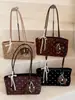 Bolsa de Ombro com Bolinhas Shuai Mi Jia para Mulheres, Novo Modelo Outono 2026, Bolsa de Braço, Bolsa de Mão Única e Estilosa, Estilo Simples e Doce