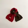 Bufanda Infantil Qiunan Otoño e Invierno Estilo Coreano Moda Bufanda de Punto de Color Contrastante Cortavientos y Cálida Bufanda para Cuello de Bebé