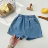 Pantalones Cortos de Mezclilla para Niños Verano Nuevo Ropa Coreana para Niños Pantalones 2026 Niños y Niñas Verano Delgados Elegantes Cortos Nuevo