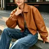Chaqueta Corta de Cuello Alto Casual Estilo Coreano Nuevo de Cuero PU para Mujer, Juvenil, Versátil, Adelgazante, Corte Holgado, Top de Moda, Primavera y Otoño 2026