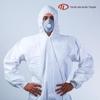 Vestuário de proteção reforçado descartável com capuz conjunto anti-partículas, anti-líquido, respingos, anti-química, tinta, oleosa