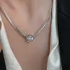 Collar de Letra Personalizado de Moda Vintage para Mujer, Exquisitamente Elaborado, Estilo Celebridad de Internet, Aspecto Desgastado, Gargantilla Versátil Creativa Dulce y Fresca
