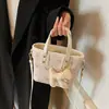 Moda 2026 Nova Tendência Versátil Nicho Bolsa Cesta Bolsa de Mão Nova High-End Estampada Bolsa Transversal Feminina