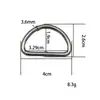 Ventas directas de fábrica hebilla en forma de D accesorios de hardware para maletas hebilla metálica semicircular en forma de D en stock venta al por mayor hebilla en forma de D de aleación transfronteriza