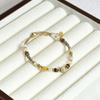 Nuevo Collar de Piedra Natural de Estilo Francés de Alta Venta, Cadena para Clavícula de Disco de Piedra Ojo de Tigre Estilo Melard, Cadena para Suéter de Alta Gama