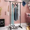 Secador de ropa simple, secador de ropa plegable de un solo poste para interiores, estante de almacenamiento para dormitorio y hogar, perchero