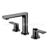 Kaiping Youjia Baño Gris Plomo Doble Control Dividido Doble Manija Grifo de Lavabo Tres Agujeros Grifo de Lavabo 30546