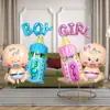 Niño Niña Biberón Cochecito Globo de Película de Aluminio Set de 6 Piezas Revelación de Género Decoración para Fiesta de Cumpleaños Infantil