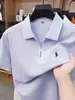 [Seda + Modal] Camisa Polo de Manga Corta para Hombre 2026 Nuevo Estilo de Verano Camiseta Transpirable Bordada para Hombre
