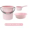 Cubo de almacenamiento de agua para el hogar, cubo grande de plástico engrosado, cubo redondo grande portátil para dormitorio de estudiantes con cubo de ropa resistente a caídas, lavabo