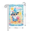 Bandera de Jardín Temática de Verano Transfronteriza Decorativa para Patio Festival Fiesta Escena Decorativa Lino Impresión Doble Cara
