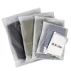 Bolsas de almacenamiento Pe con cierre hermético, Bolsas engrosadas, Bolsas con cierre para ropa, Bolsas de empaque de plástico translúcido esmerilado para ropa, Estilo con cierre