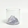 Taza Colorida Vista a la Montaña Taza de Vidrio Estilo Japonés Monte Fuji Taza de Café Taza de Té Vaso para Whisky Vino Taza Maestra de Té para el Hogar