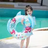 Flotador de natación infantil Shuituo para niños, lindo diseño de dibujos animados, para niñas, engrosado, extra grande, para las axilas, para principiantes