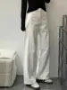 Jeans Blancos de Pierna Ancha para Mujer, Nuevo Estilo Primavera 2026, Tallas Grandes, Corte Holgado, Adelgazante, Pantalones Largos Casuales