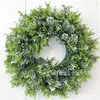 Corona Artificial de Eucalipto Multicolor Colgante de Puerta Corona Navidad Hogar Pared Colgante Fábrica de Suministro Transfronterizo Mayoreo