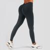 Calça Yoga Europeia e Americana Ins Sem Costura Linha T Bumbum de Pêssego Pregueada Cintura Alta Levanta Bumbum Sexy Cintura em V Malha Fitness Cropped