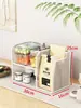Prateleira de armazenamento de mesa, organizador de armazenamento de mesa, estação de trabalho de mesa de escritório, porta-copo, bancada de cozinha, prateleira de mesa multicamadas