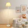 Lámpara de Pie de Tela con Protección Ocular Ahorradora de Energía Sala de Estar Estudio Moderna Simple Hotel Dormitorio Mesita de Noche Lámpara de Mesa Decorativa Lámpara Vertical
