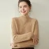 2026 Nuevo Estilo Camiseta Base de Punto de Cachemira Gruesa y Cálida de Tres Hilos para Mujer con Mangas Largas y Diseño de Trenza Acanalada