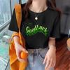 Camiseta de Manga Corta de Verano 2026 para Mujer, Camiseta Estampada Suelta y Versátil para Mujer, Top Casual de Media Manga para Estudiante