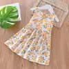 Vestido de Playa de Algodón y Seda Floral de Princesa para Niños 2026 Verano Nuevo Vestido de Tirantes para Bebé Ropa para el Hogar con Aire Acondicionado