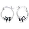 Cao Shi TikTok en vivo recomienda aretes pequeños de moda ins lindos aretes de panda epoxi aretes de animales de dibujos animados