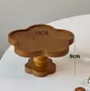Bandeja de madera maciza con encaje vintage y patas altas, bandeja de aromaterapia de madera, bandeja para velas y pasteles, bandeja para postres, estilo francés floral