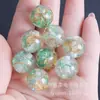 Múltiples Estilos de Cuentas Redondas con Purpurina Fina de 16 mm, Cintas con Lámina de Oro, Cuentas Sueltas para Cadenas de Teléfono DIY, Pulseras, Collares y Accesorios de Joyería