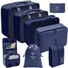 Bolsa de Almacenamiento para Viaje de Negocios de Siete Piezas, Bolsa para Organizar y Empacar Ropa, Maleta de Viaje, Bolsa para Ropa Íntima y Cosméticos