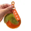 Chaveiro de bola de pelo fofa de pêssego pelúcia pequeno pêssego imitação de pelo de coelho rex bom pingente de bolsa de caqui pingente feminino