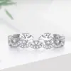 Anel Feminino de Dedo Fino com Renda e Zircônias Coloridas Stackable Wear Joker Anel de Cauda Variada