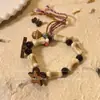 Venta Directa de Fábrica~Pulsera de Cerámica Linda de Dibujos Animados Peculiares de Jingdezhen para Mujeres Diseño de Nicho Dopamina Mejor Amiga Estudiante