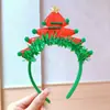 Diadema Navideña, Diadema de Árbol de Navidad, Pasador con Lazo, Atrezzo Divertido de Dibujos Animados Lindos para Fotos Femeninas