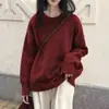 Novo suéter de outono e inverno estilo coreano para mulheres, solto e casual, espessado, estilo japonês, estilo Mori, suéter de tricô estilo coreano, pulôver