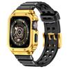 Adequado para Apple Watch S10/7/6/Ultra Caixa Pequena Quadrada de Aço Cinco Moedas Pulseira Integrada 41/44/45/49mm