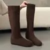 Botas Finas Longas de Outono 2026, Botas de Moda Vintage, Novas Botas Elásticas Estilosas com Aumento Interno de Altura, Faz Você Parecer Maduro