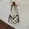 Bolsa de Ombro Fresca e Doce com Bolinhas para Mulheres, Bolsa de Braço Moda Retrô Francesa, Bolsa Tote Elegante e Descontraída para o Dia a Dia