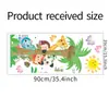Novo LD94013 desenhos animados dia ensolarado pequeno animal girafa panda elefante coco árvore de crianças quarto das crianças adesivo de parede decorativa