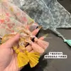 Pañuelo de Seda Floral Fresco Estilo Pastoral para Mujer 2026 Primavera/Verano Nuevo Estilo Bufanda de Cuello Atmosférica Accesorio para Atar el Cabello