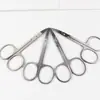 Tijeras para recortar cejas tijeras de codo rectas pequeñas tijeras de acero inoxidable exquisitas tijeras de belleza tijeras de cejas puntiagudas herramientas de tijeras para recortar cejas
