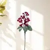 Cipó de Frutas Vermelhas Artificiais, Frutas da Fortuna Festivas DIY Frutas de Acácia, Cipó de Flores de Natal Artificiais, Decoração de Parede com Flores Penduradas
