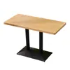 Mesa y Silla de Madera Maciza para Tienda de Té de Leche Restaurante Combinación de Mesa y Silla Restaurante Restaurante Tienda de Fideos Hamburguesa Bar de Snacks Restaurante de Comida Rápida Comedor Cabina