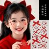 Día de San Valentín Año Nuevo lazo pegatinas de pedrería nudo facial cinta maquillaje cara ojo adorno decoraciones pegatinas rojas rosas