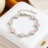 Pulsera de trébol de cuatro hojas de acero de titanio 18k transfronteriza europea y americana, versión coreana, estilo bohemio, acero de titanio, galvanizado al vacío, no se decolora