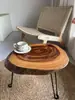 Mesa de Centro Plegable de Madera Maciza, Mesa Pequeña Simple para Balcón Exterior, Mesa Baja Tatami para Sala de Estar, Mesa de Centro para Balcón
