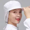 Gorra de trabajo para fábrica de alimentos al por mayor gorra de red para procesamiento de alimentos gorra de red blanca para mujer gorra de taller con cordones gorra de chef para cantina de hombre